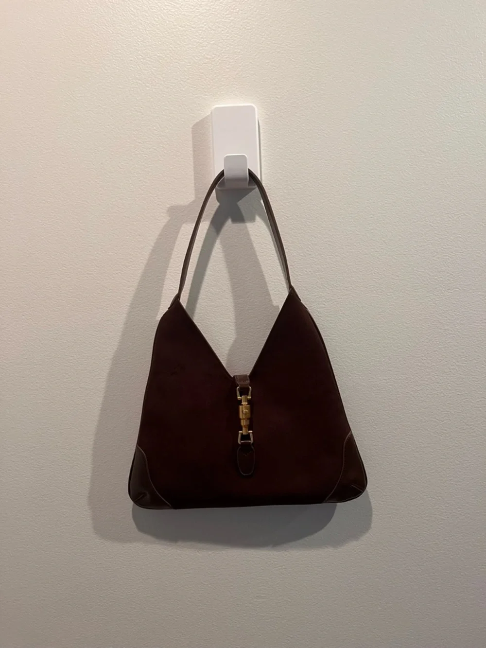 Brown Suede Shoulder Bag - Picture 5 of 12